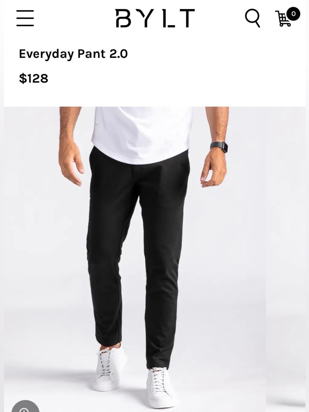 BYLT Basics Everyday Pant 2.0 - Black